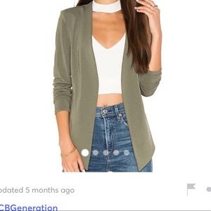 BCBGeneration tuxedo blazer olive green size XXS